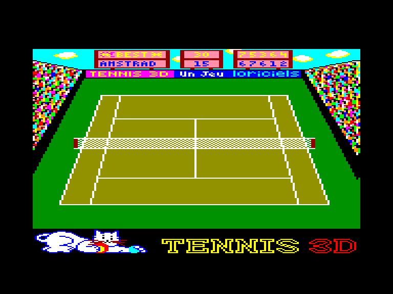 screenshot du jeu Amstrad CPC Pro tennis