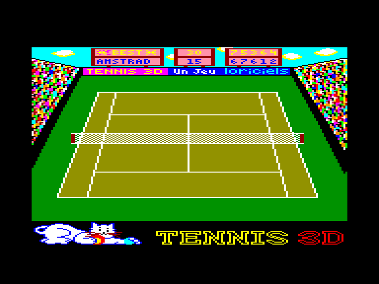 screenshot of the Amstrad CPC game Pro tennis by GameBase CPC