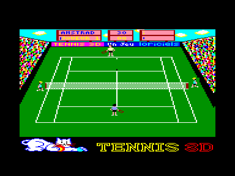 screenshot of the Amstrad CPC game Pro tennis by GameBase CPC