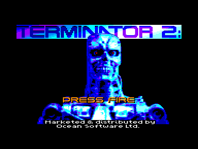 screenshot of the Amstrad CPC game Terminator 2 by GameBase CPC