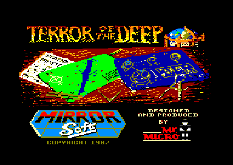 screenshot of the Amstrad CPC game Terror of the deep by GameBase CPC