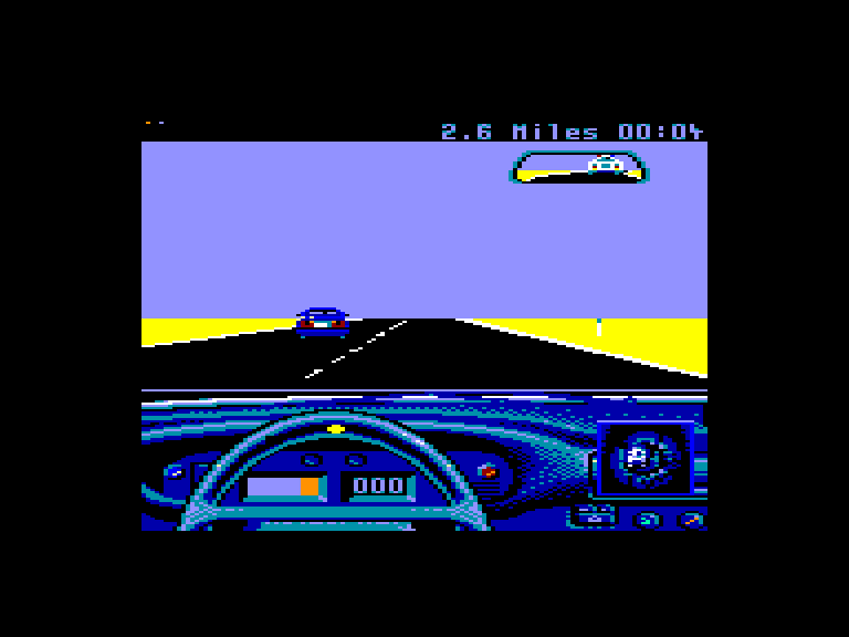 screenshot of the Amstrad CPC game Test Drive II - The Duel by GameBase CPC