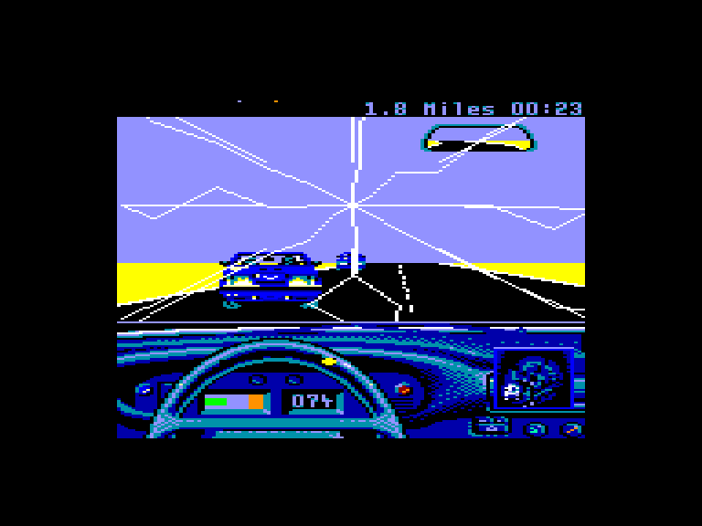 screenshot of the Amstrad CPC game Test Drive II - The Duel by GameBase CPC