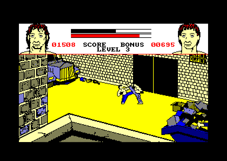 screenshot of the Amstrad CPC game Thai boxing by GameBase CPC