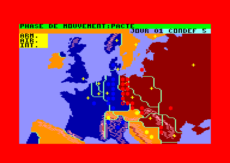 screenshot of the Amstrad CPC game Theatre Europe by GameBase CPC