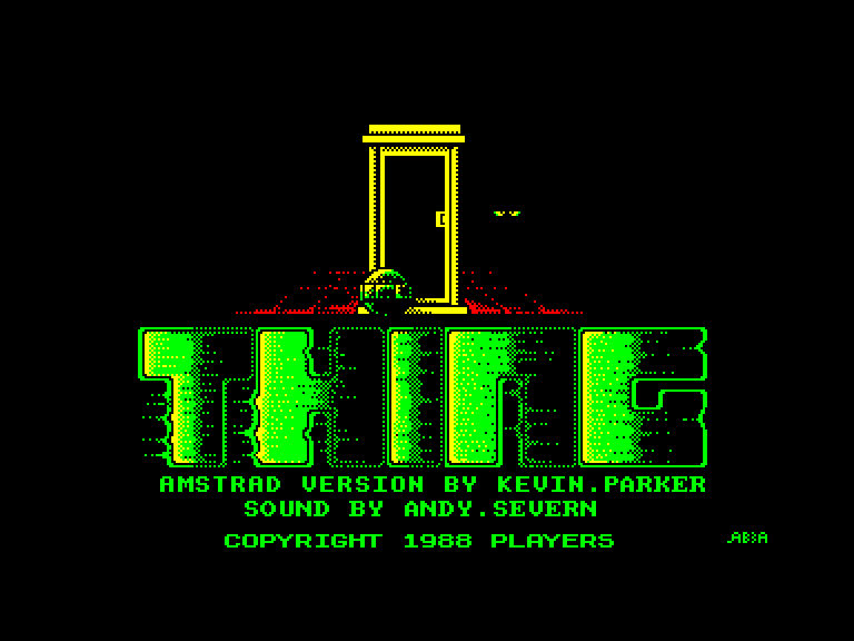 screenshot of the Amstrad CPC game Thing !