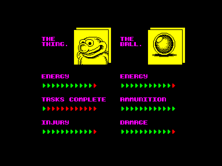 screenshot of the Amstrad CPC game Thing ! by GameBase CPC