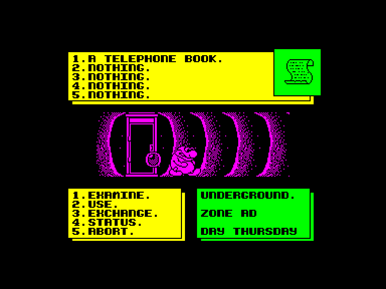 screenshot of the Amstrad CPC game Thing ! by GameBase CPC