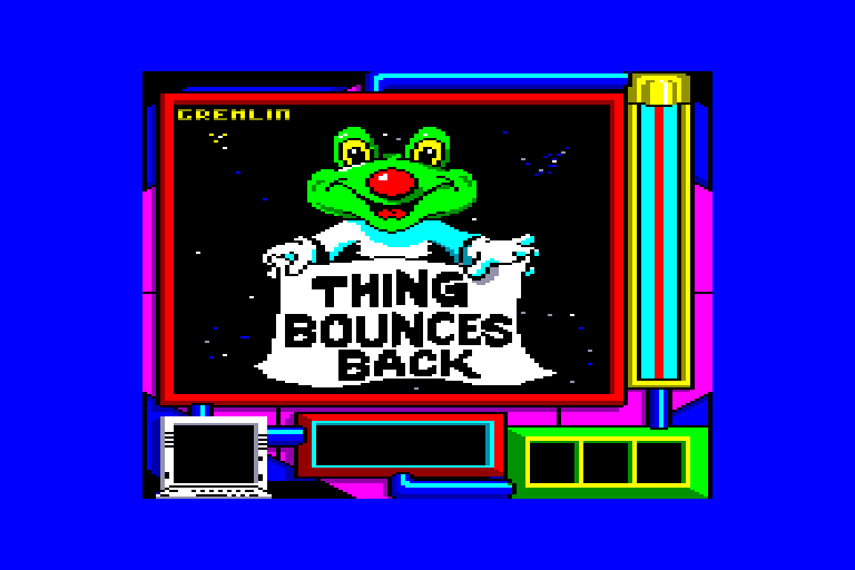 screenshot of the Amstrad CPC game Thing bounces back by GameBase CPC