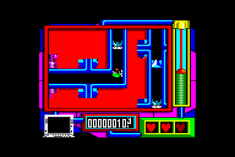 screenshot of the Amstrad CPC game Thing bounces back by GameBase CPC