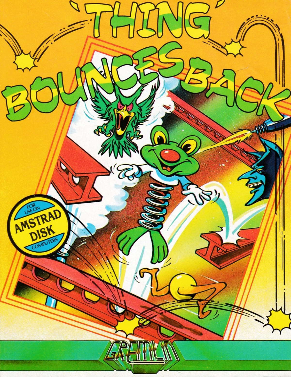 cover of the Amstrad CPC game Thing Bounces Back  by GameBase CPC