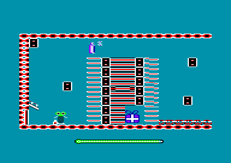 screenshot of the Amstrad CPC game Thing on a spring by GameBase CPC