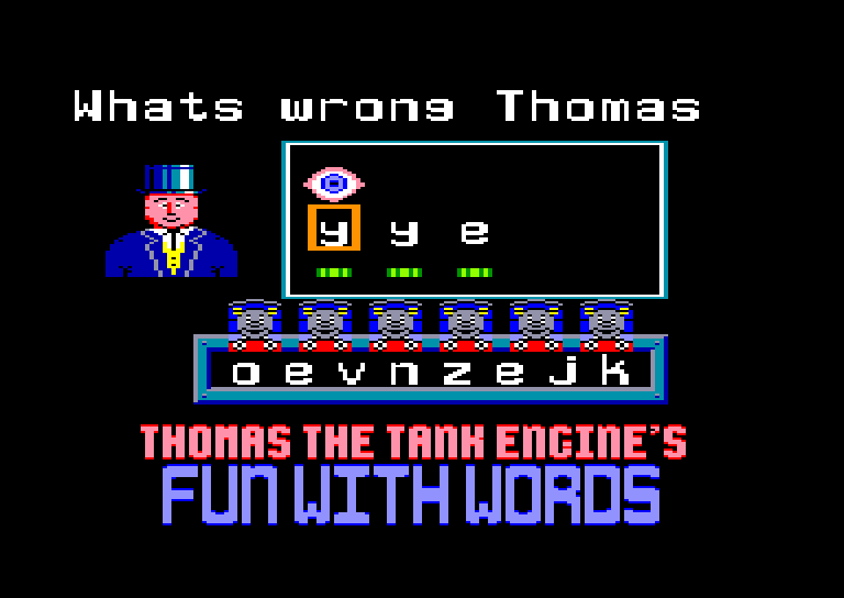 screenshot of the Amstrad CPC game Thomas The Tank Engine 2 - The Race by GameBase CPC