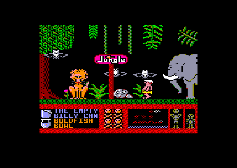 screenshot of the Amstrad CPC game Three weeks in paradise by GameBase CPC