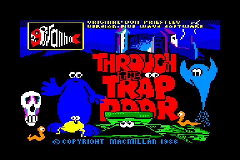 screenshot of the Amstrad CPC game Through the Trap Door by GameBase CPC