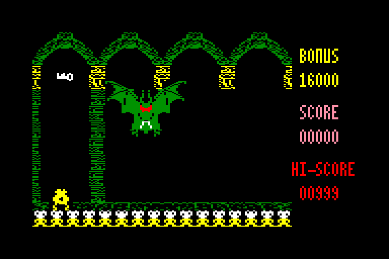 screenshot of the Amstrad CPC game Through the Trap Door by GameBase CPC