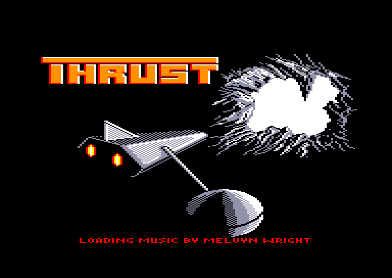 screenshot of the Amstrad CPC game Thrust by GameBase CPC