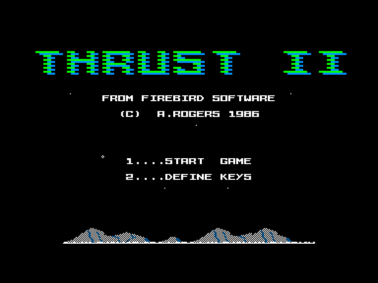 screenshot of the Amstrad CPC game Thrust II by GameBase CPC