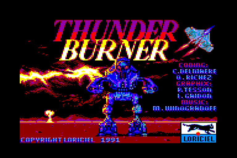 screenshot of the Amstrad CPC game Thunder burner by GameBase CPC