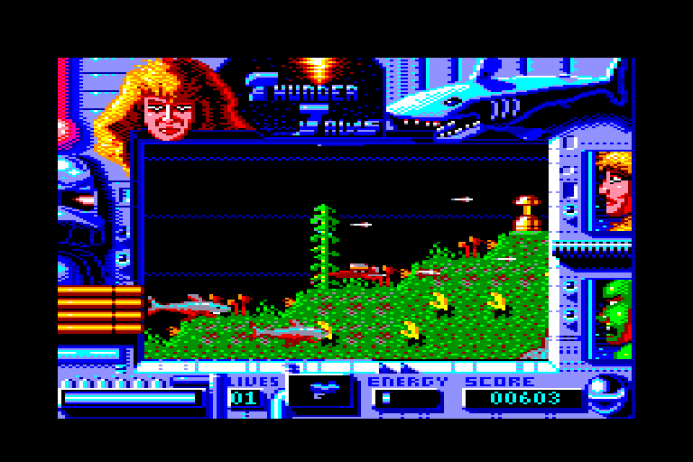 screenshot of the Amstrad CPC game Thunder Jaws by GameBase CPC
