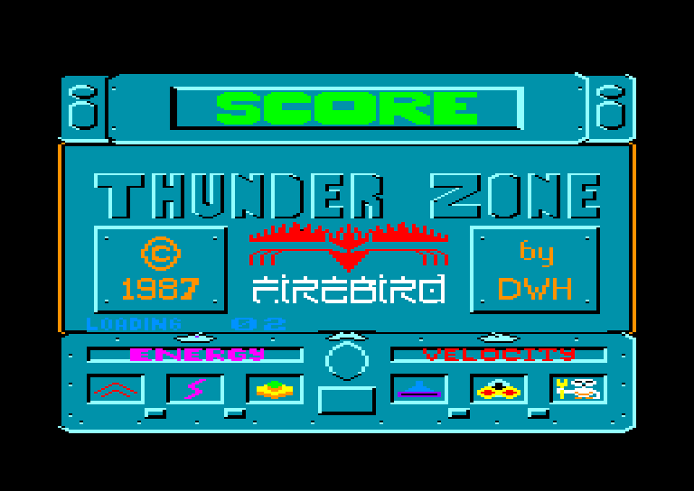 screenshot of the Amstrad CPC game Thunder zone by GameBase CPC