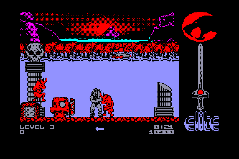 screenshot of the Amstrad CPC game Thundercats - The Lost Eye Of Thundera by GameBase CPC