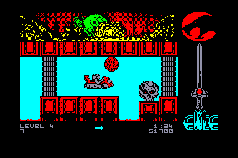 screenshot of the Amstrad CPC game Thundercats - The Lost Eye Of Thundera by GameBase CPC