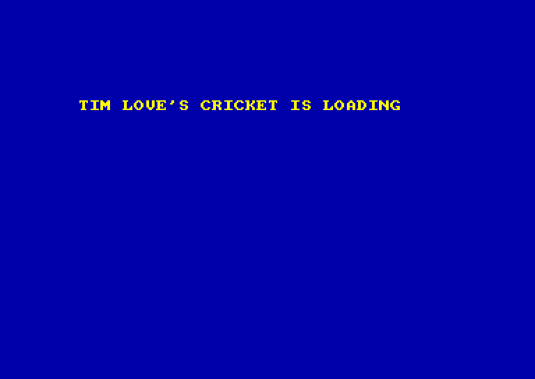 screenshot of the Amstrad CPC game Tim love's cricket by GameBase CPC