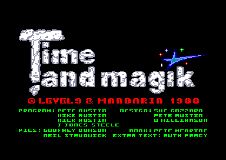 screenshot of the Amstrad CPC game Time and Magik - The Trilogy by GameBase CPC