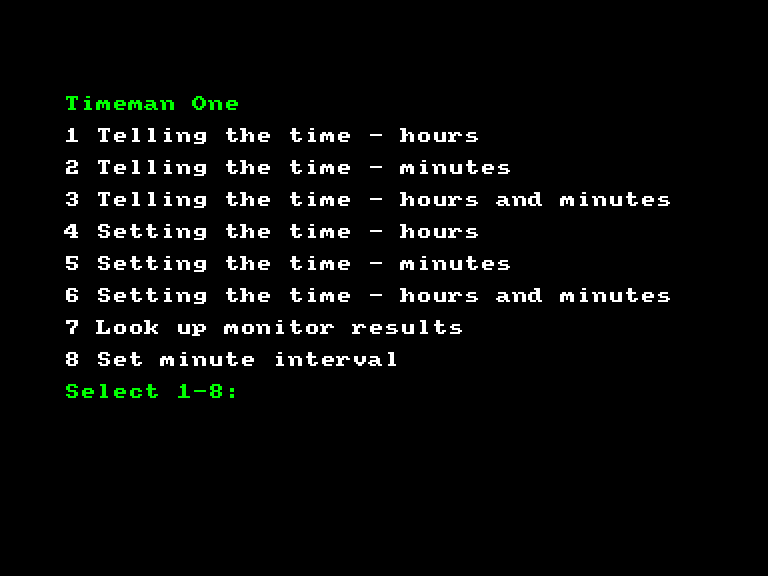 screenshot of the Amstrad CPC game Timeman one by GameBase CPC