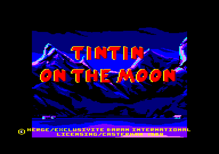 screenshot of the Amstrad CPC game Tintin on the Moon [CPC+] by GameBase CPC