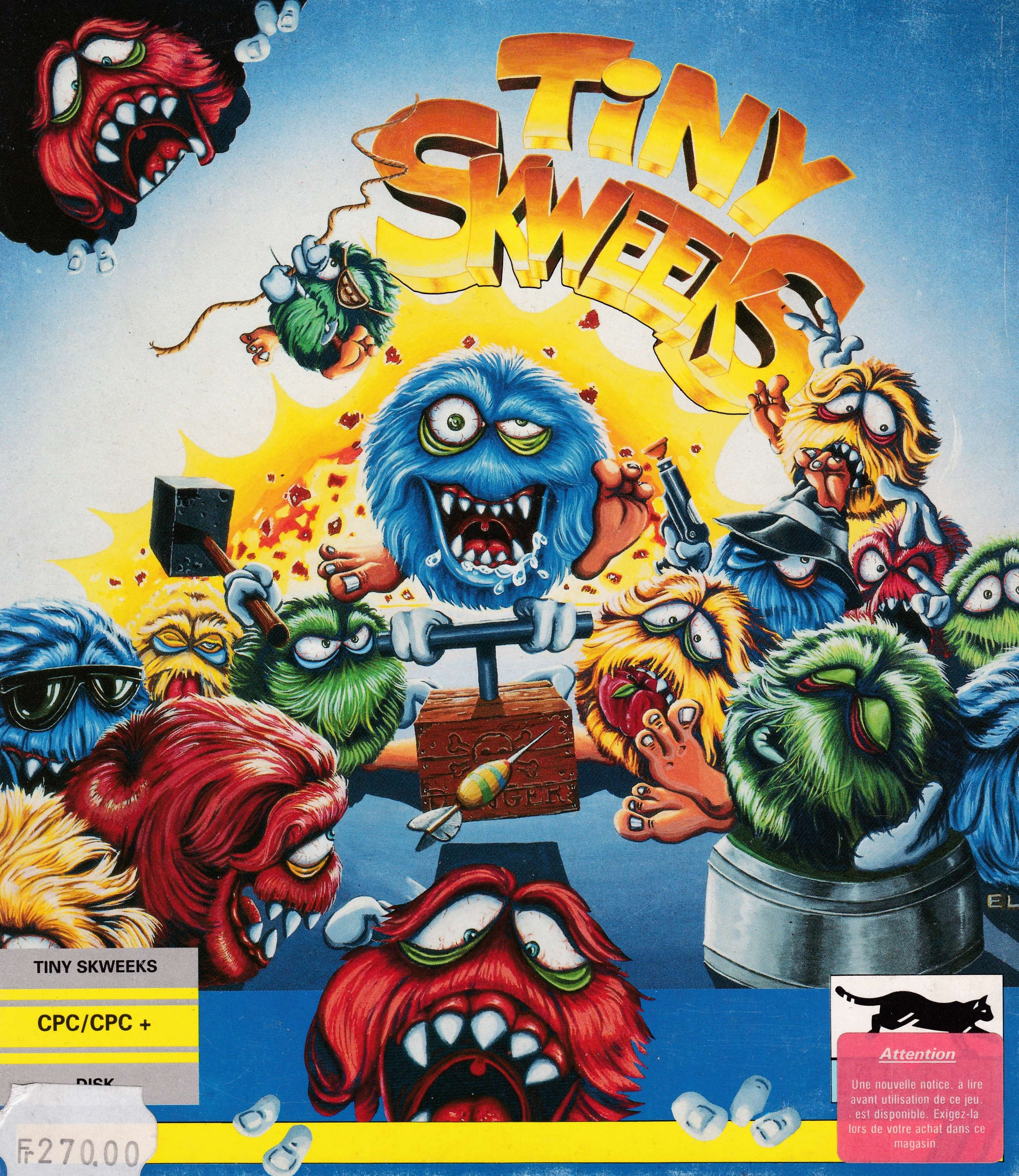 screenshot of the Amstrad CPC game Tiny Skweeks (the) by GameBase CPC
