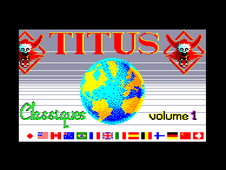 screenshot of the Amstrad CPC game Titus Classiques Vol. 1 by GameBase CPC