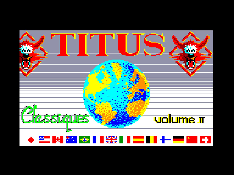 screenshot of the Amstrad CPC game Titus Classiques Vol. 2 by GameBase CPC