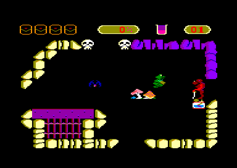 screenshot of the Amstrad CPC game Toad Runner by GameBase CPC