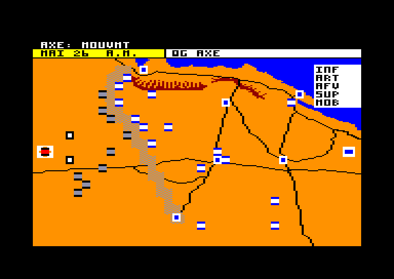 screenshot of the Amstrad CPC game Tobrouk 1942 by GameBase CPC