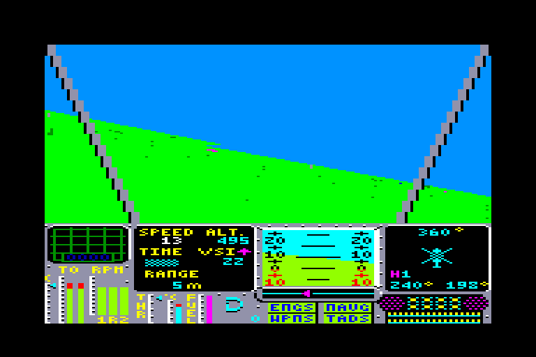 screenshot of the Amstrad CPC game Tomahawk by GameBase CPC