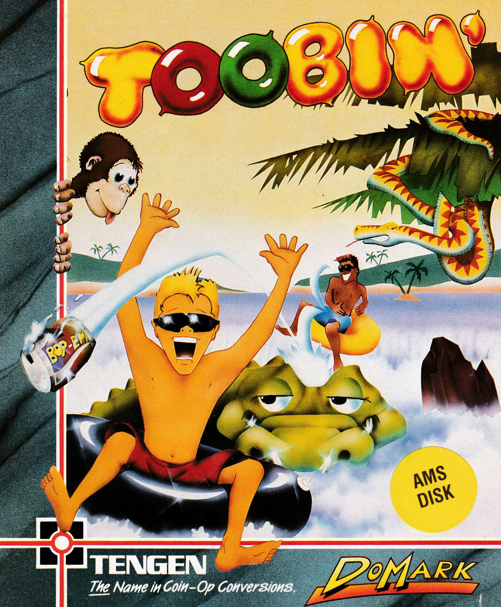 screenshot of the Amstrad CPC game Toobin' by GameBase CPC