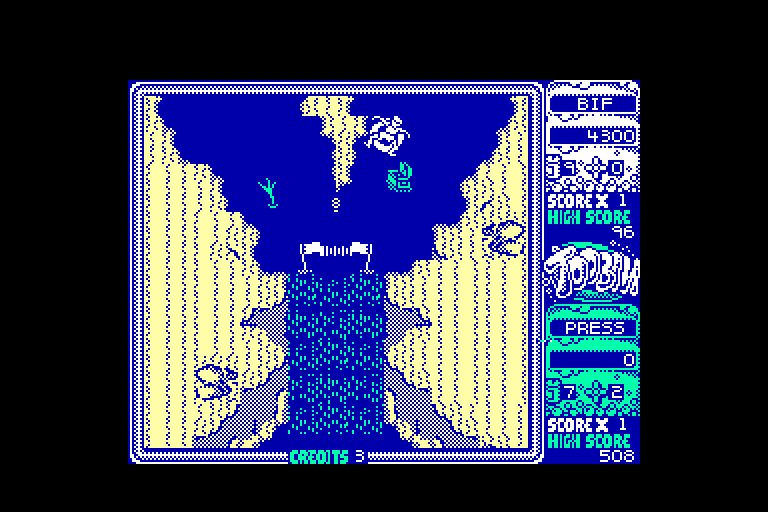 screenshot of the Amstrad CPC game Toobin' by GameBase CPC