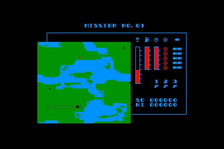 screenshot of the Amstrad CPC game Tornado Low Level by GameBase CPC