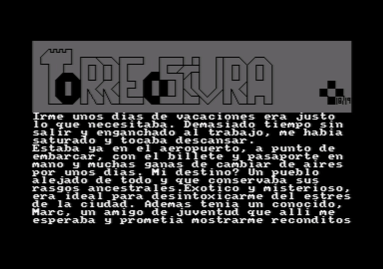 screenshot of the Amstrad CPC game Torreoscura by GameBase CPC