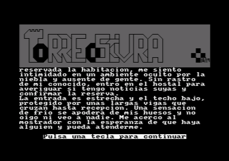 screenshot of the Amstrad CPC game Torreoscura by GameBase CPC