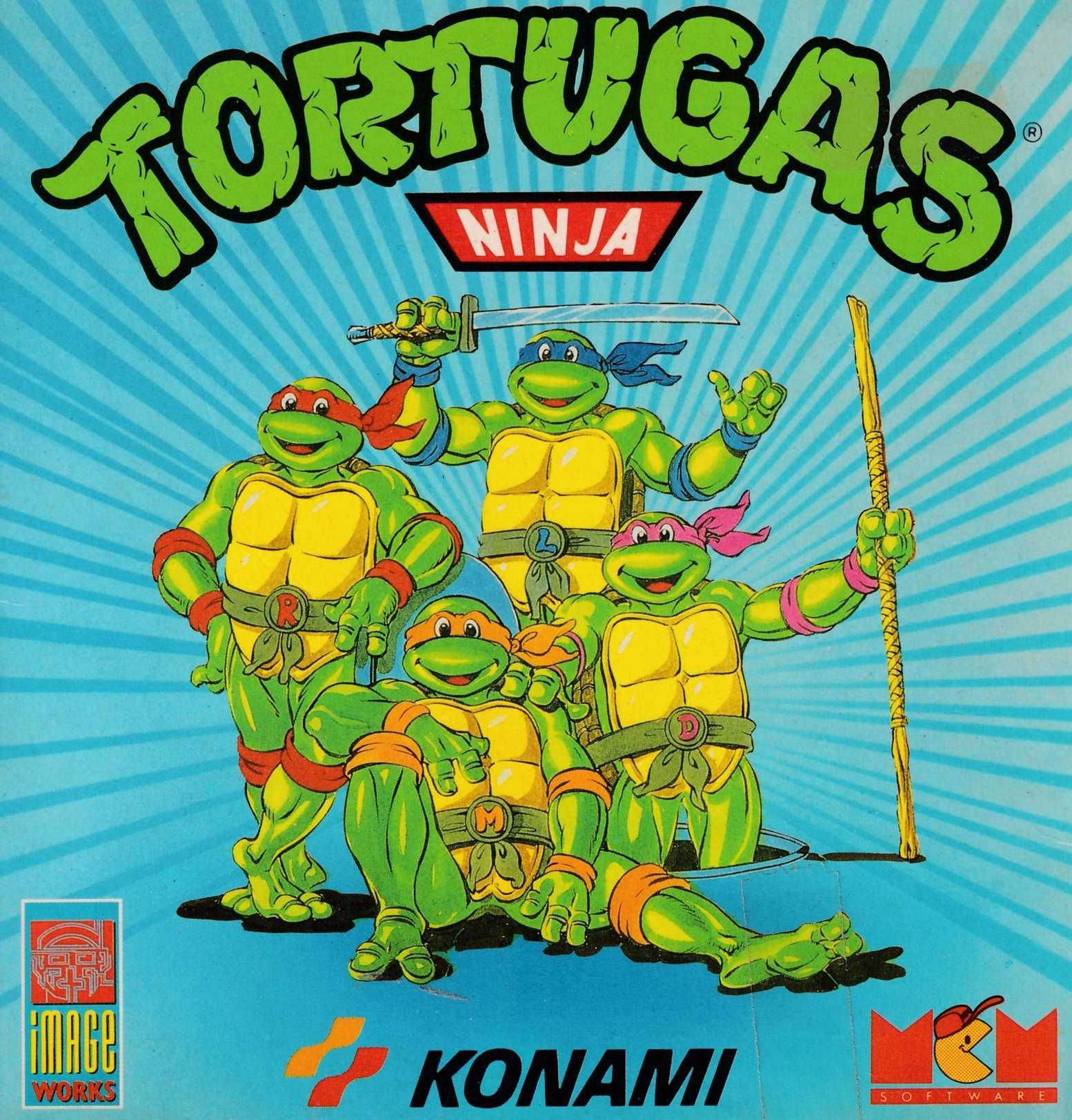 screenshot of the Amstrad CPC game Teenage Mutant Hero Turtles by GameBase CPC