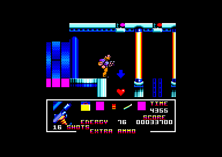 screenshot of the Amstrad CPC game Total Recall by GameBase CPC