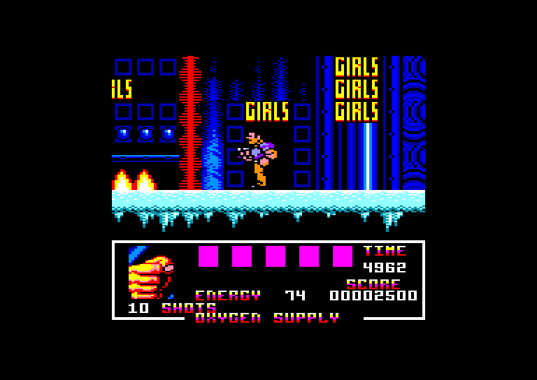 screenshot of the Amstrad CPC game Total Recall by GameBase CPC