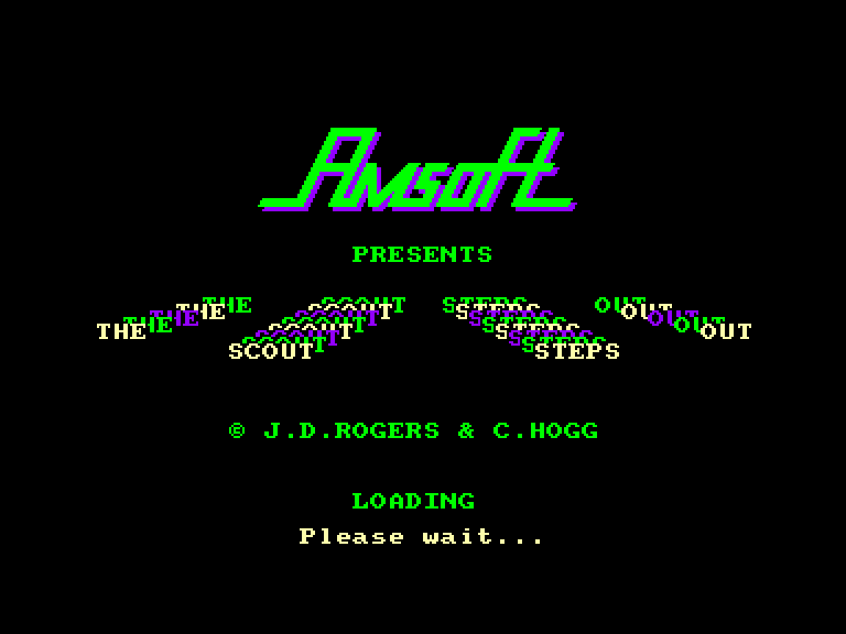 screenshot of the Amstrad CPC game Scout Steps Out (the) by GameBase CPC