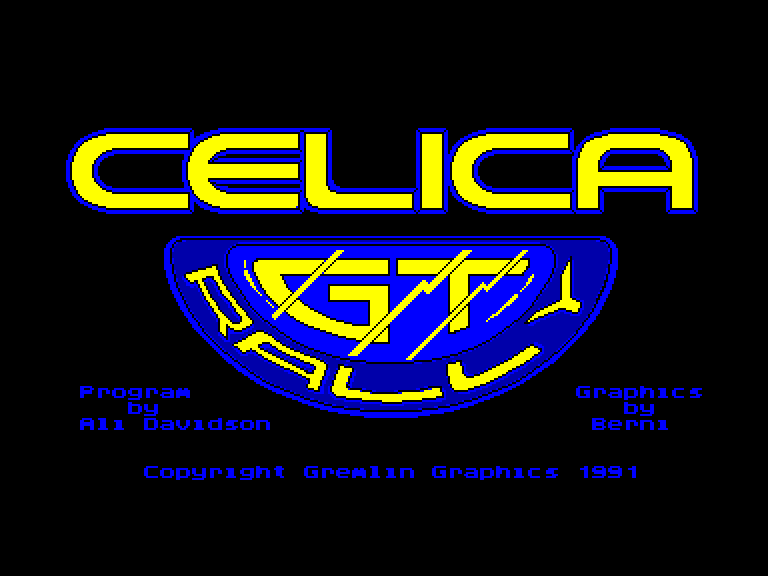 screenshot of the Amstrad CPC game Toyota Celica GT Rally by GameBase CPC