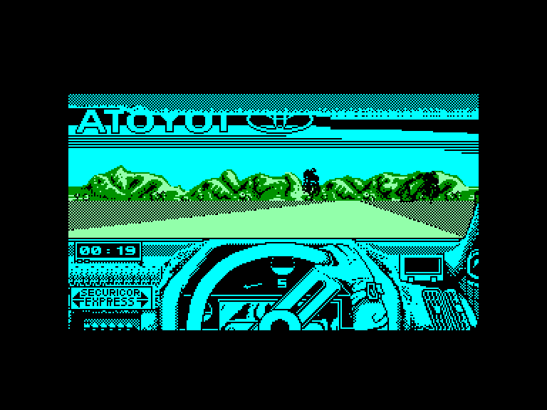 screenshot of the Amstrad CPC game Toyota Celica GT Rally by GameBase CPC