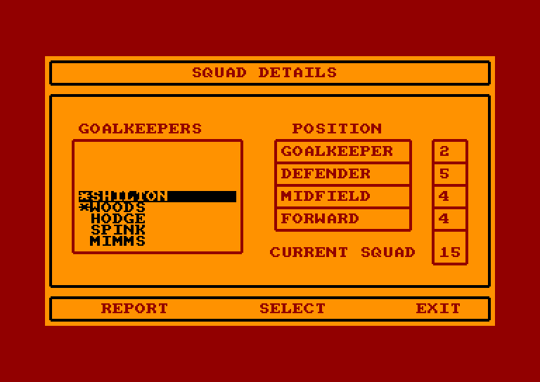 screenshot of the Amstrad CPC game Tracksuit Manager by GameBase CPC