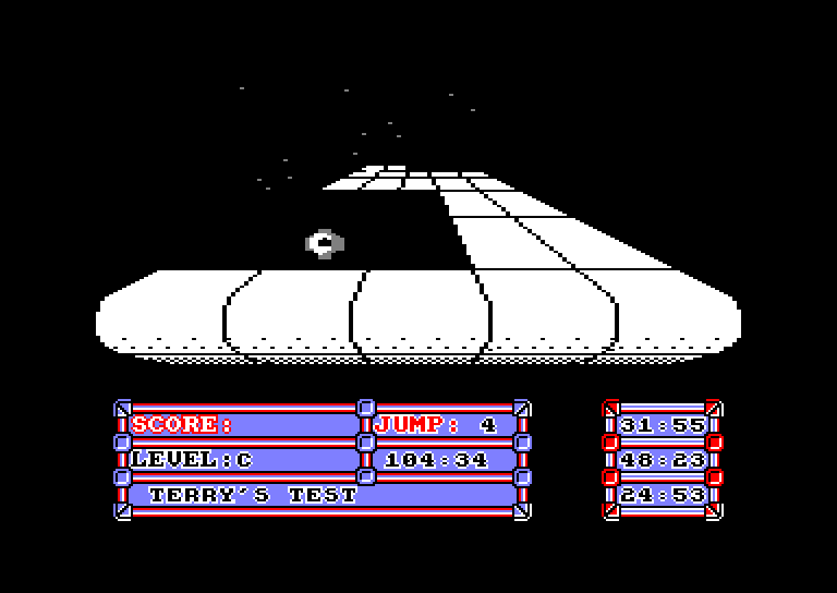 screenshot of the Amstrad CPC game Trailblazer by GameBase CPC